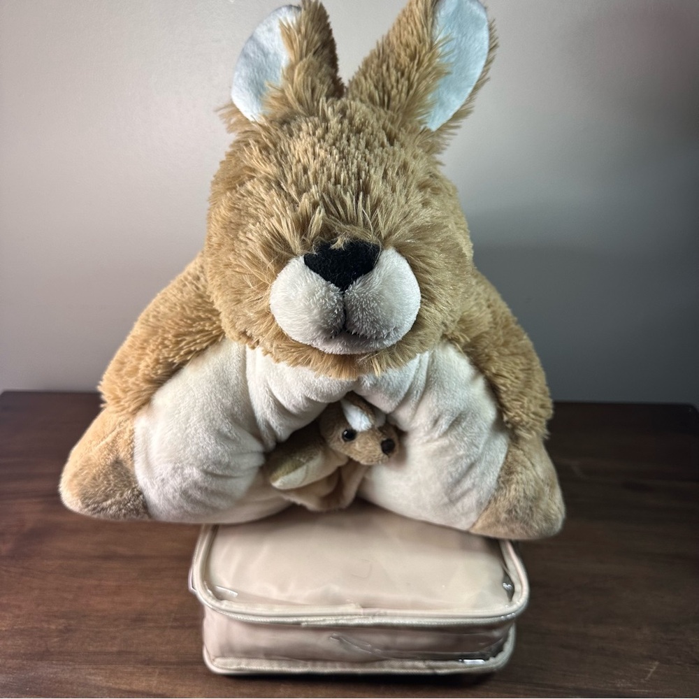 Pillow Pets Kangaroo And Baby Joey Large 18” Plush Stuffed Toy Rare - Picture 8 of 13